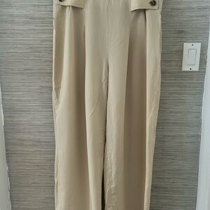 Banana Republic Cream Wide-Leg Pants